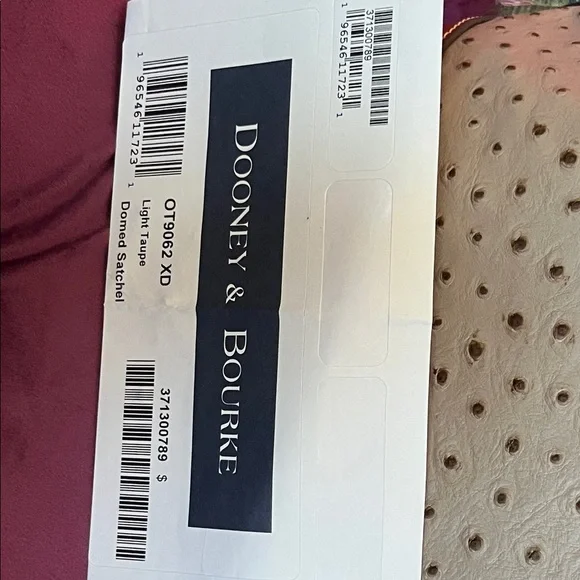 Dooney & Bourke Light Taupe and Carmel Ostrich Satchel 🪻 - Picture 14 of 15